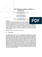 Effects of ISO 9000 Certification On Companies' Profitability: An Empirical Study