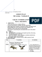 Lesson Plan Old Version - Textbook 10 Unit 10: Conservation Part A: Reading