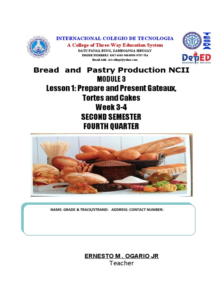 Bpp 4th Quarter Week 3 4 Pdf Cakes Icing Food