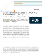 Evolution of Immune Responses To SARS-CoV-2 in Mild-Moderate COVID-19