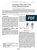 Challenging Issues in Wire Less Power Transmission Methods A Survey