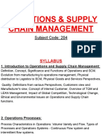 Operations & Supply Chain Management