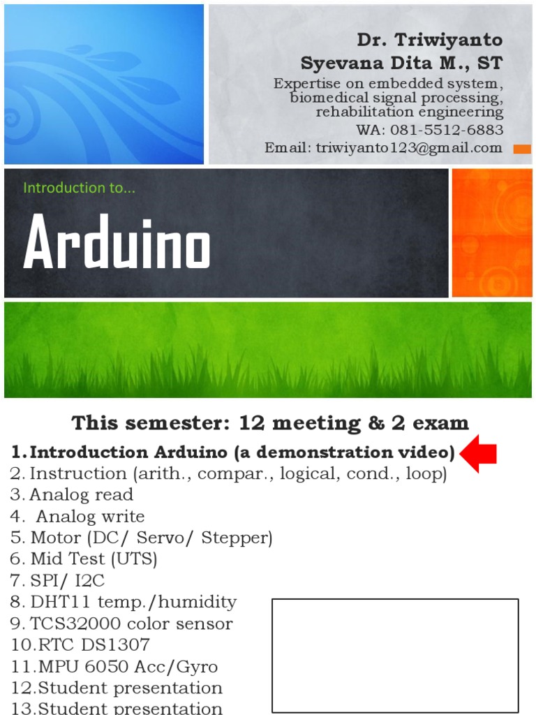 Arduino Microcontroller Overview | PDF | Arduino | Microcontroller