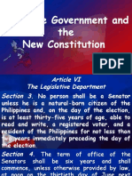 Philippine Government and The New Constitution