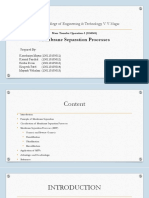 Membrane Separation Processes: G. H. Patel College of Engineering & Technology, V. V. Nagar