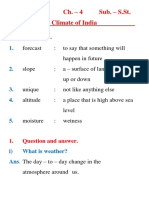 Class - IV Ch. 4 Climate of India