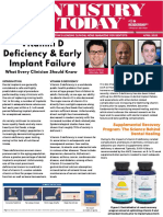 Vitamin D Deficiency & Early Implant Failure - DentaMedica