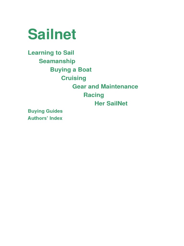 Sail Net | PDF | Navigation | Anchor