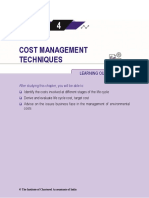 Cost Management Techniques: After Studying This Chapter, You Will Be Able To