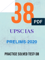 UPSC IAS Prelims Exam – 2020 Civil Services Practice Test