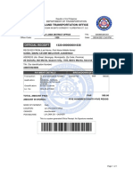 Philippines DOT LTO Official Receipt for Driver's License Renewal