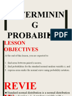 Lesson 8. DETERMINING PROBABILITIES