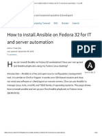 How To Install Ansible On Fedora 32 For IT and Server Automation