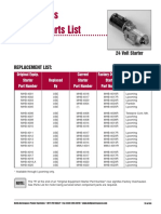 MHB Series Service Parts List: 24 Volt Starter