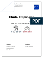 Etude Empirique Peugeot 