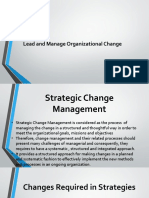 Lead and Manage Organizational Change