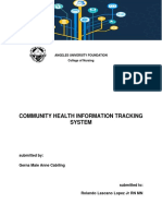 Community Health Information Tracking System: Submitted By: Gerna Maie Anne Cabiling