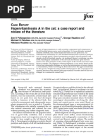 Hypervitaminosis A paralysis in a cat