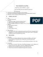 Semi-Detailed Lesson Plan: OBJECTIVES: at The End of The Lesson, The Students Are Expected To