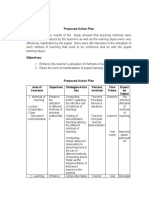 Proposed Action Plan: Area of Concerns Objectives Strategies/Activi Ties Persons Involved Time Frame Expect Ed Output