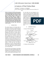 Design and Analysis of Wind Turbine Blade: © JUL 2021 - IRE Journals - Volume 5 Issue 1 - ISSN: 2456-8880