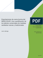 Exportaciones de Carne Bovina Del MERCOSUR Una Cuantificación de Los Efectos Comerciales de Medidas Sanitarias Nuevas y Tradicionales