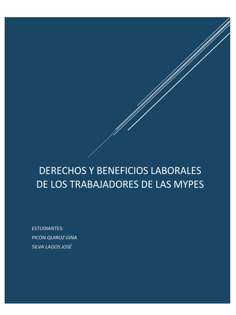 Derechos Laborales en MYPES | PDF | Derecho laboral | Salario