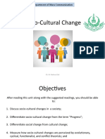 Socio-Cultural Change - Unit V