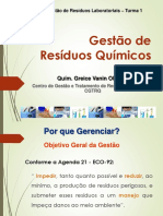 Gestão de Resíduos Químicos (CGTRQ - Greice Vanin Oliveira)