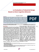 User Experience Evaluationof Industrial Design Basedon Brain Cognitive Behavior