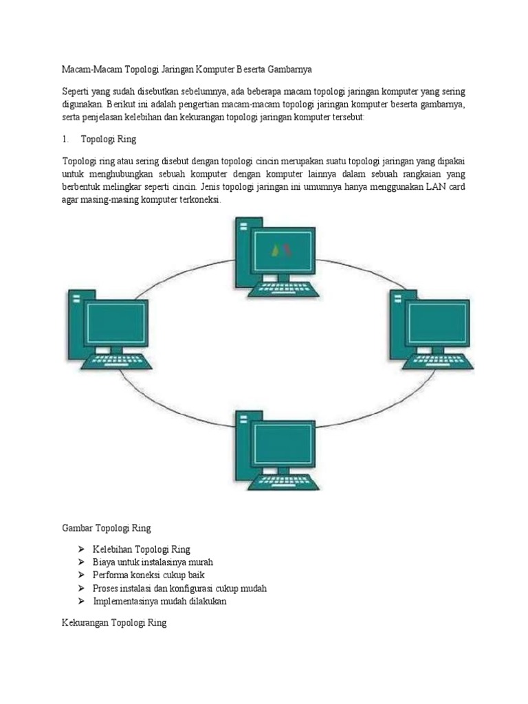Macam-Macam Topologi Jaringan Komputer | PDF