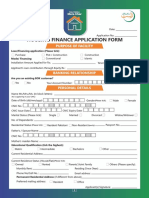 Housing Finance Application Form: Purpose of Facility