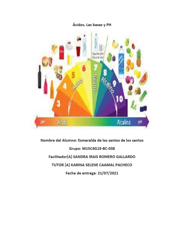 Teoría de Ácidos, Bases y pH en Alimentos | PDF | Ph | Ácido