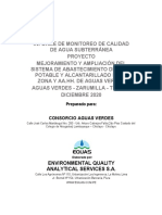 Informe de Monitoreo de Agua de Pozo - Consorcio Aguas Verdes