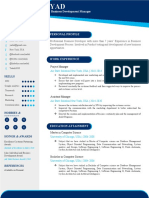 Awesome Blue Resume Template Design in Ms Word 2019