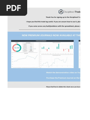 Disciplined Trader Trade Journal (Shares)