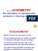 Stoichiometry:: The Calculation of Reactants and Products in Chemical Reactions