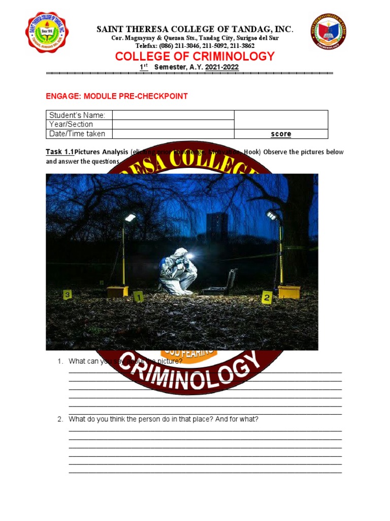 Criminology Module Pre-Checkpoint Guide | PDF | Career & Growth