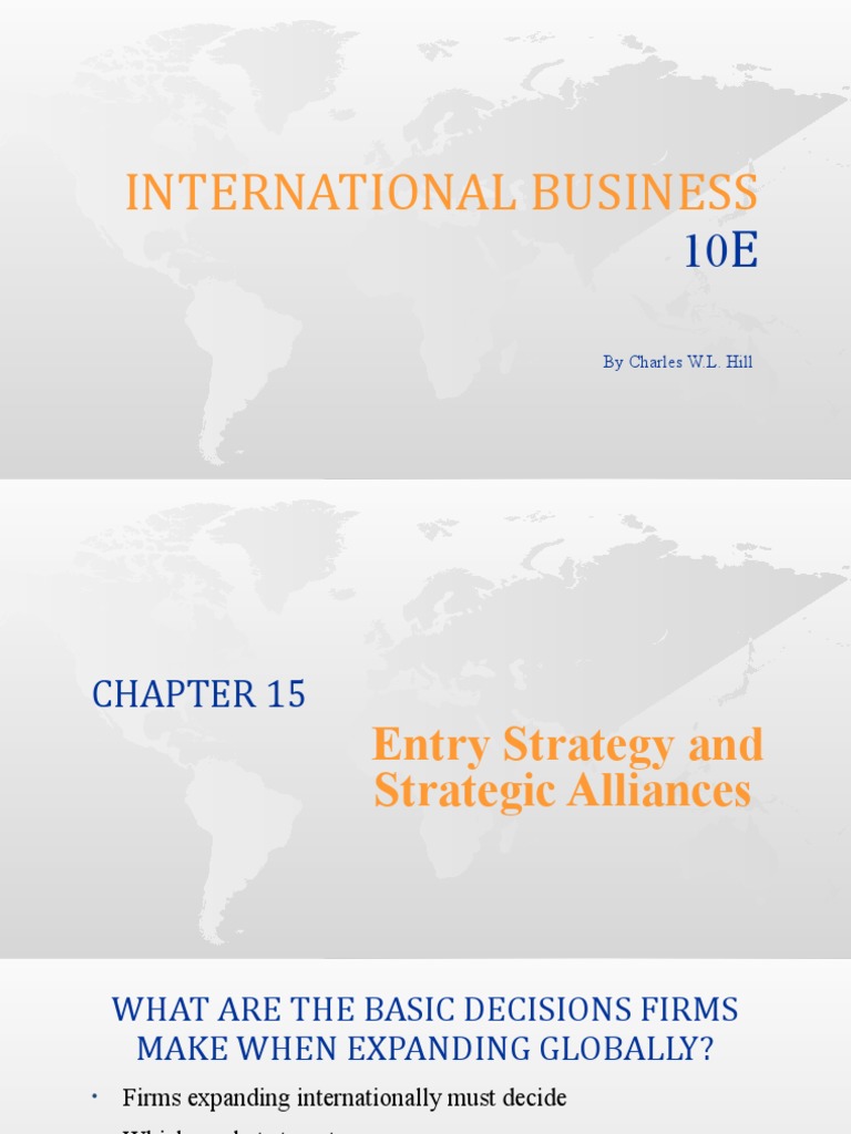 Entry Strategies and Alliances in Business | PDF | Franchising | Joint ...