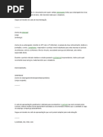 Carta Abertura de Conta