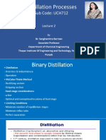 Distillation Processes: Sub Code: UCH712