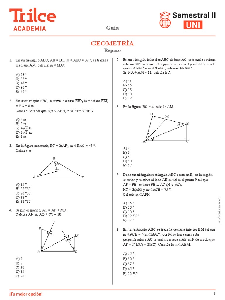 Semestral Ii Geometria Pdf Triangulo Geometria Convexa