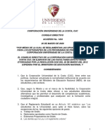 Acuerdo CD 1434 Por Medio Del Cual Se Reglamentan Las Opciones de Grado