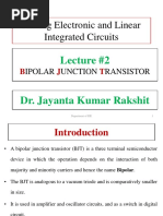 Analog Electronic and Linear Integrated Circuits: Lecture #2