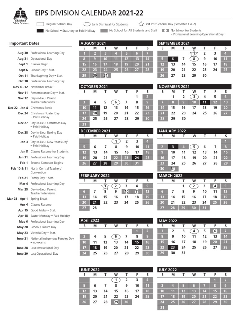 Eips Calendar 2025 26 Template 