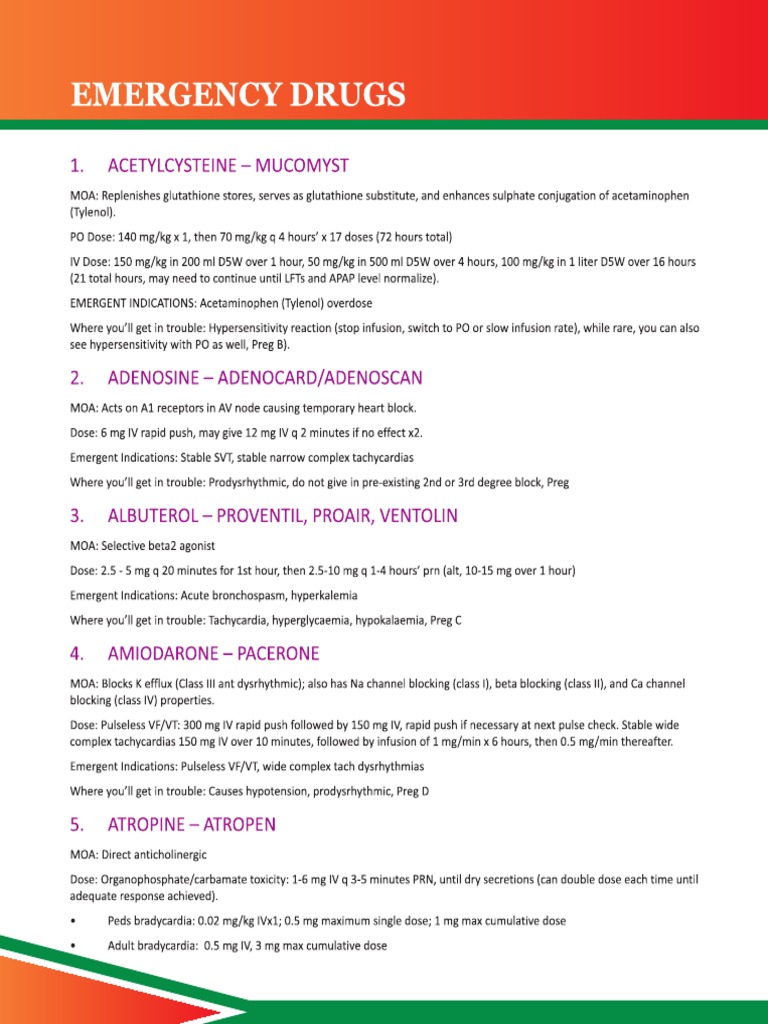 Emergency Drugs | PDF