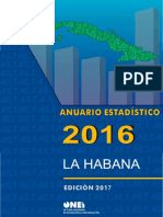 Anuario Estadístico 2016 La Habana