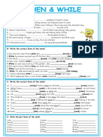 When While Exercise Including Answer Key Grammar Guides - 129487