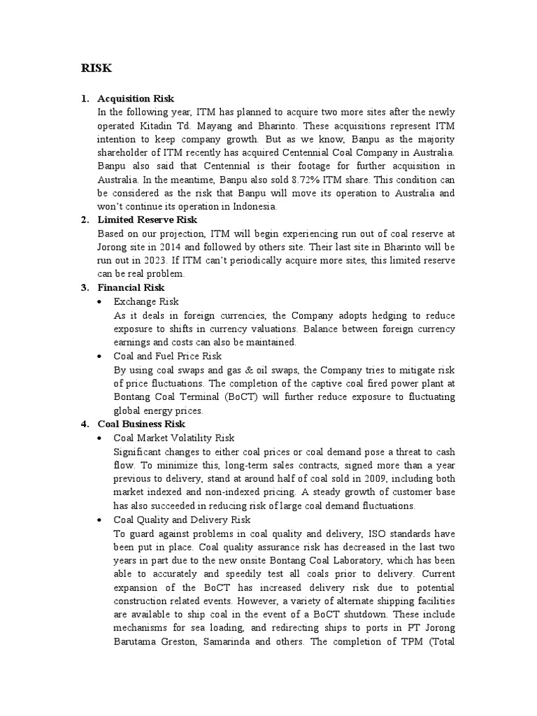 Investment Risk PDF Economies Business