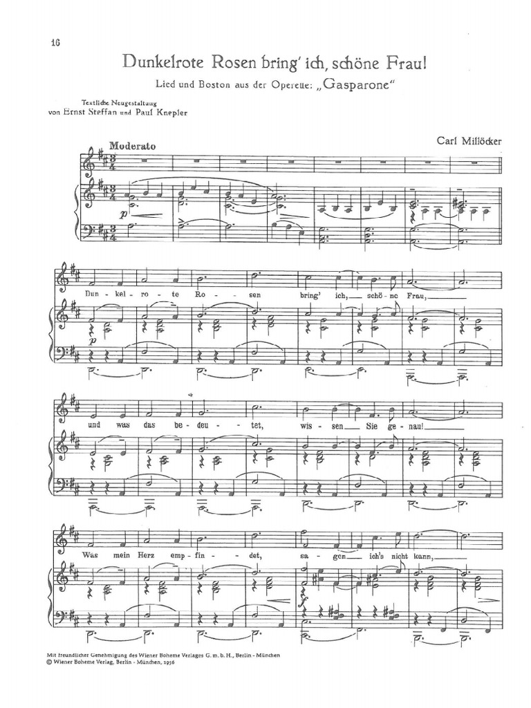 D Dunkelrote Rosen From Gasparone | PDF